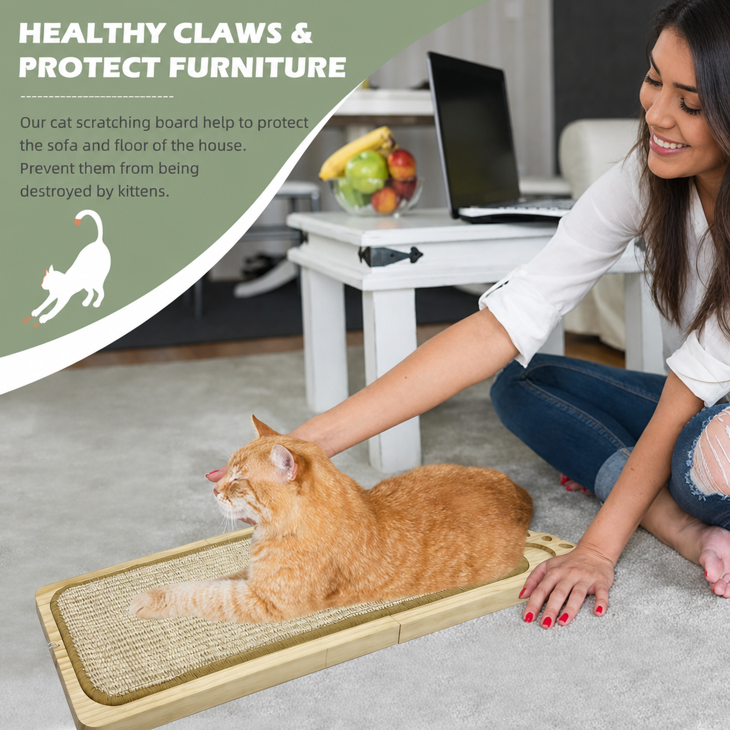 2-in-1 Cat Scratcher | Save Your Sofa